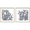 Homeroots Set Of Two Blue Coral I Silver Framed Print Wall Art, 2PK 416407 - alternate 1
