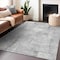Homeroots 3' X 5' Gray And Silver Geometric Washable Indoor Outdoor Area Rug 618589 - alternate 4