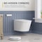Anzzi Wall-Hung Elongated Toilet in White with Slow-Closing Lid, Heated Seat, Auto Flush, Remote Control TL-WHSF03-WH - alternate 1