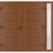 Vdomdoors Front Exterior Prehung Metal-Plastic Double Doors / MANUX 8111 Walnut / Sidelite Exterior Window / MANUX8111DEXD-WLN-RH-W72+16xH80 - alternate 1