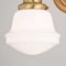 Vaxcel Huntley 2 Light LED Gold Brass Farmhouse Bathroom Vanity Wall Fixture White Schoolhouse Glass W0452 - alternate 4