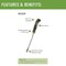 Ames Hand Weeder, Stainless Steel, Ergonomic Gel Grip 2445300 - alternate 2