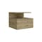 Homeroots 12" Beige Wood One Drawer Floating Nightstand 543696 - alternate 3