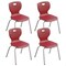 Correll Stacking Student Chair, 14in, Light Texture Seat, Chrome Legs, Red, 4PK CSCHR14-25-4PK - alternate 2