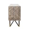 Homeroots 72in Light Brown Solid Wood Sideboard with Four Doors 380257 - alternate 2