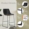 Simple Deluxe Counter Height Chairs Set of 2, 26 Inch Seat Height Island Stools with Back, Faux Leather Counter S 3A88CHAIR6013BLK02 - alternate 2