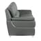 Homeroots 69in Gray And Silver Faux Leather Love Seat 329484 - alternate 3