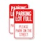 Signmission Parking Lot Full - Please Park on the Street, 18'' X 24'' 2 Signs, Heavy Gauge Aluminum, 2PK A-1824-2PACK-23432 - alternate 1