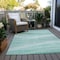 Homeroots 3' X 5' Aqua And Sky Blue Abstract Washable Indoor Outdoor Area Rug 603701 - alternate 4