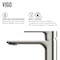 Vigo Norfolk Single Handle Single-Hole Bathroom Vessel Faucet in Brushed Nickel VG03027BN - alternate 2