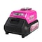 The Original Pink Box 20-Volt Lithium-Ion Battery Adapter with Dual USB Ports and LED Work Light, Pink PBUSB_2Ah_CHRGR - alternate 2