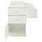 Homeroots 33" White Wood And Glass Six Drawer Island Vanity Dresser 653109 - alternate 3