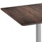 Flash Furniture 36" Square Outdoor Tabletop, Dark Brown, Seamless Surface Technology, 30x30 Silver Cast Iron X Base ST-SQ36-WBR-T3030S-GG - alternate 4