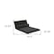 Homeroots 45" Gray Futon Convertible Sleeper Loveseat and Toss Pillows 526470 - alternate 2