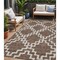 Homeroots 5' X 8' Brown And Ivory Geometric Washable Indoor Outdoor Area Rug 593757 - alternate 1
