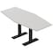 Skutchi Designs 6ft Hexagon Conference Table With Power | Harmony Series | 6 Person Meeting Room Table HAR-HEX.IR-36X72-T.BK-U779-NA - alternate 1