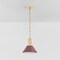 Hudson Valley Lighting Painted No. 2 9.5 in. Pendant in Aged Brass/Soft Crimson by Mark D. Sikes MDS351-AGB/CRN - alternate 2