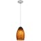 Access Lighting Champagne, Pendant, Brushed Steel Finish, Brown Stone Glass 28012-1C-BS/BRST - alternate 1
