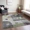 Homeroots 3' X 5' Artichoke Green Gray And Charcoal Geometric Washable Indoor Outdoor Area Rug 604390 - alternate 3