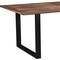 Homeroots 78" Dark Brown And Black Solid Wood Sled Base Dining Table 521831 - alternate 2