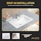 Anzzi 21 in Rectangular Ceramic Drop-In Bathroom Sink Basin, Glossy White, Single Faucet Hole and Overflow LS-AZ927 - alternate 2