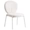 Leisuremod Celestial Boucle Dining Side Chair with White Powder Coated Iron Frame, White CCW-23W - alternate 1