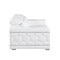 Homeroots 71" White And Silver Genuine Leather Love Seat 546441 - alternate 7