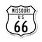 Signmission Missouri Route Marker Shield Sign Us 66, 12 Inch X 12 Inch, Plastic Sign SHI-P-12-386 - alternate 1