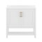 Flash Furniture Vega 36in. Vanity w/Sink, Gold Hardware, Soft Close Doors & Open Shelf, Carrara Marble, White/White FS-VEGA36-WH-HDGLD-GG - alternate 2