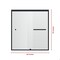 Fab Glass And Mirror Frameless Bathroom Enclosure Bypass Sliding Shower Door Adjustable 44-48 Width 70 Height - Matt SHSO48X70MB - alternate 3