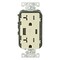 Leviton USBReceptacle, 20A, 1/2hp, Ivory, Thrmplstc T5833-I - alternate 1