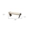 Homeroots 14in Cream and Brown Upholstered Linen Blend Bench 376177 - alternate 2