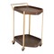 Homeroots 27in Walnut And Brass Wood and Steel Rolling Bar Cart 668799 - alternate 2