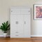Homeroots 47" White Two Drawer Combo Dresser 478409 - alternate 2