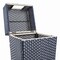 Happimess Keaton Modern 24.13-Gallon All-Weather Wicker/Metal Lidded Hideaway Outdoor Trash Can, Navy/White HPM1203B - alternate 4