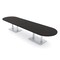 Skutchi Designs Racetrack Conference Table With Power, 48 in W, 168 in L, Black HAR-RAC-48X168-DOU-U999ST19-NA - alternate 1
