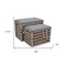 Homeroots 24in Gray and Brown Linen Upholstered Storage Bench with Flip Top 379836 - alternate 4