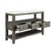 Homeroots 18in X 54in X 36in White Marble Gray Oak Wood Server 347332 - alternate 4