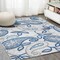 Jonathan Y Julien Paisley High-Low Blue/Light Gray 3 ft. x 5 ft. Indoor/Outdoor Area Rug AMC102C-3 - alternate 2