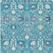 Homeroots 5' X 8' Teal Blue Purple And Ivory Oriental Washable Indoor Outdoor Area Rug 598077 - alternate 4