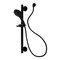 Kingston Brass Shower System with Slide/Grab Bar and Hand Shower, Matte Black KAK1540E - alternate 1