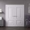 Sartodoors Interior Double Doors 48x80 inches White Solid Core Modern Interior ROYAL9822DD-EMAL-48 - alternate 1