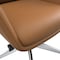 Leisuremod Summit High-Back Office Chair in Faux Leather & Aluminum Frame with Swivel & Tilt, Acorn Brown SOT21LBRL - alternate 3