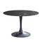 Homeroots 47" Black Rounded Ceramic And Metal Pedestal Base Dining Table 488516 - alternate 1