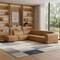 Homeroots 116" Sienna Leather Sofa With Ottoman With Brown Legs 641072 - alternate 4