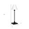 Homeroots 28" Black Metal Candlestick Table Lamp With White Cone Shade 546098 - alternate 3