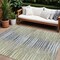 Homeroots 8' X 10' Beige Tan And Taupe Striped Washable Indoor Outdoor Area Rug 577977 - alternate 1