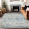 Homeroots 10' X 14' Blue Gray And Green Abstract Washable Indoor Outdoor Area Rug 604546 - alternate 3