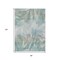 Homeroots 8' X 10' Sky Blue And Ivory Abstract Washable Indoor Outdoor Area Rug 631356 - alternate 4