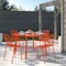 Leisuremod Modern Devon Aluminum Chair, Orange, 4PK DC23OR4 - alternate 3
